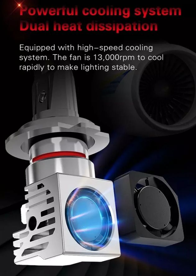 Compact PNP LED Λάμπες Αυτοκινήτου H7 50W (2x25W) 10000Lm (2x5000lm) 6500K - Λαμπτήρες Πορείας Car LED Headlights