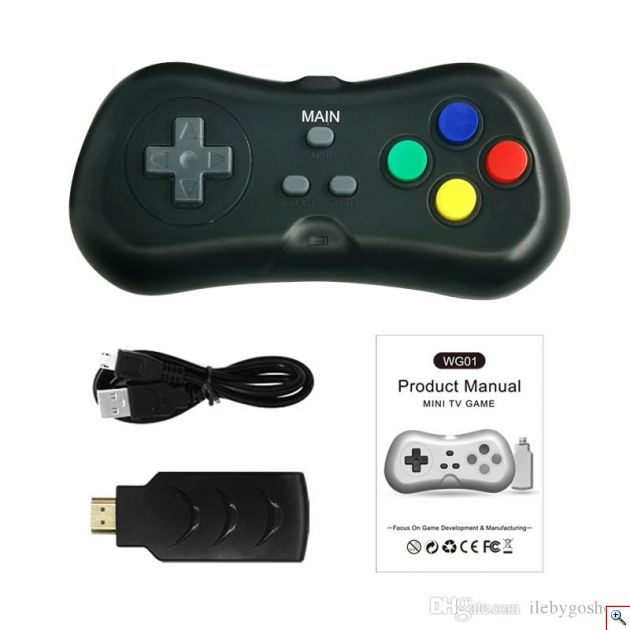 HD Ασύρματη Dongle Plug N Play Ρετρό Παιχνιδομηχανή με 200 παιχνίδια, Χειριστήρια USB - HDMI USB - 2.4G Wireless Game Machine