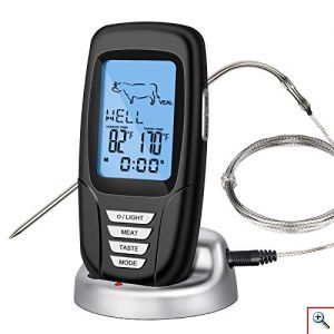 Ασύρματο Ψηφιακό Θερμόμετρο Κρέατος BBQ με 5 Ενδείξεις Ψησίματος