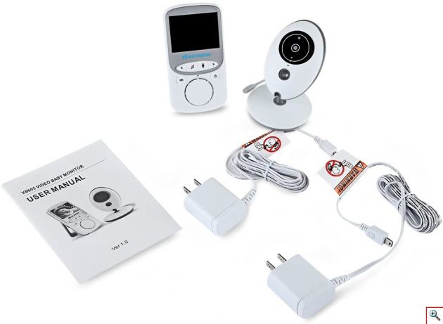Ασύρματο Baby Monitor με Κάμερα, Μεγάλη Οθόνη 2.4″ LCD Θερμοκρασία Δωματίου, Μικρόφωνο & Ηχείο Ενδοεπικοινωνίας Μωρού, Night Vision Νυχτερινή Λήψη & Νανουρίσματα Κάμερα μωρού