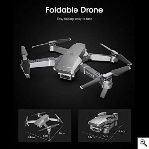 Ronshin® Αναδιπλούμενο Τετρακόπτερο Drone 4K HD 2.4GHz WiFi με Ευρυγώνιο Φακό - Τηλεχειριστήριο - Συνδεσιμότητα με Κινητά & Τσάντα Μεταφοράς