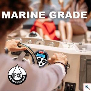 Αδιάβροχο Bluetooth Ραδιόφωνο Ενισχυτής Σκάφους 4x45W 12V με Οθόνη LCD Φουσκωτό - Multimedia Marine FM AM MP3 USB Player Ηχοσύστημα