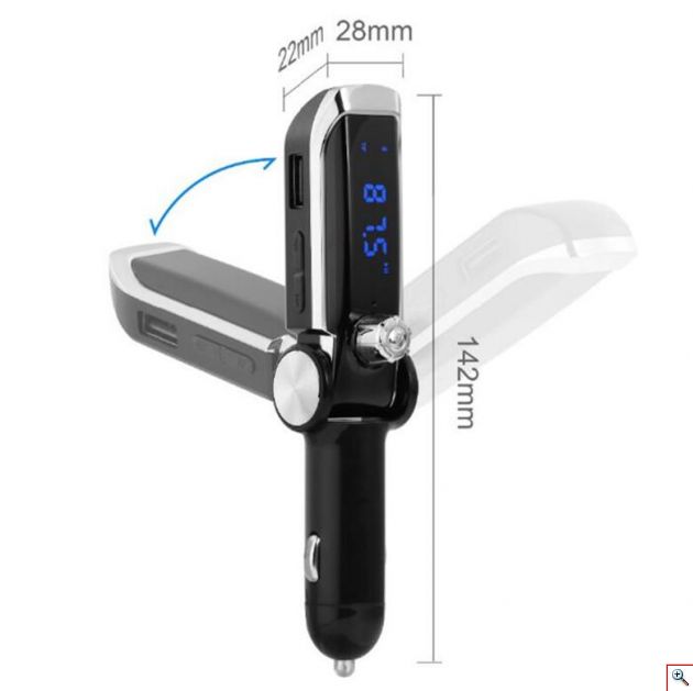 Πομπός - Αναμεταδότης Αυτοκινήτου Bluetooth USB, TF, MP3 Player & Ταχύ - Φορτιστής Handsfree - Car FM Transmitter