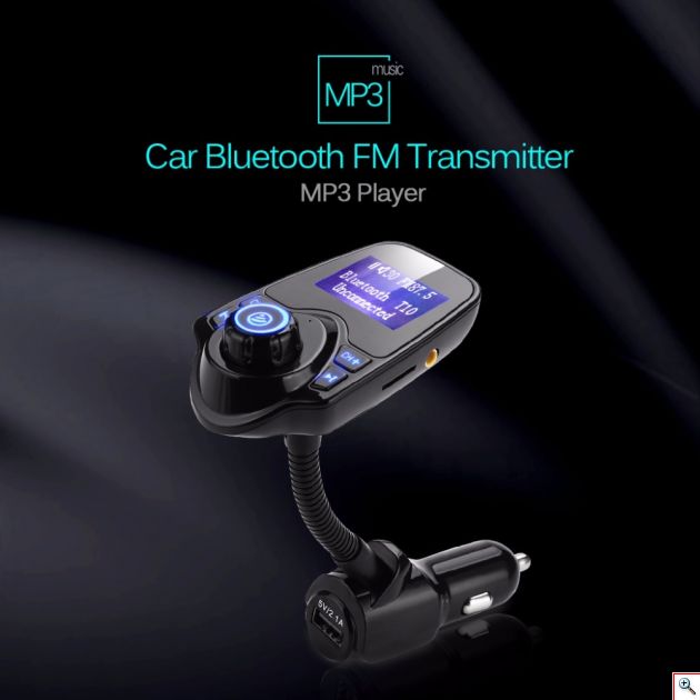 Ασύρματος Πομπός Bluetooth USB, SD, AUX MP3 Player & Φορτιστής USB Αυτοκινήτου με Μικρόφωνο Handsfree 12V - 24V - Car FM Transmitter