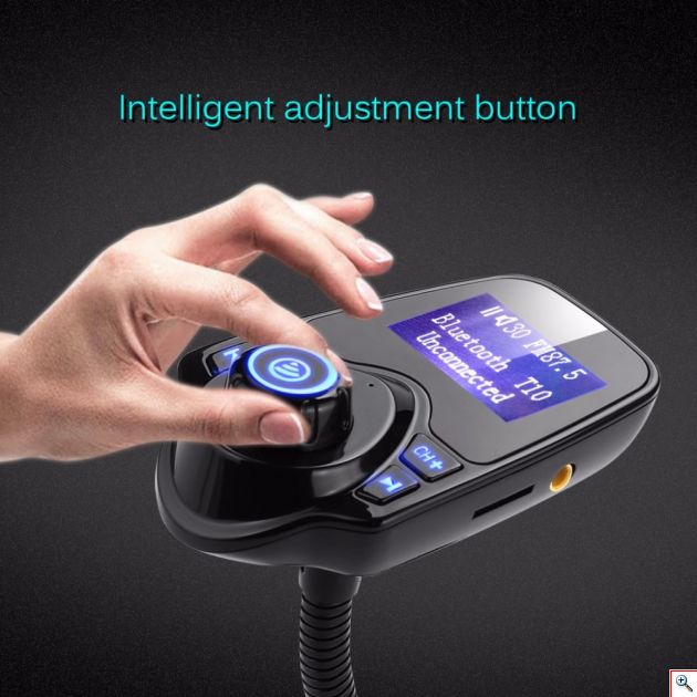 Ασύρματος Πομπός Bluetooth USB, SD, AUX MP3 Player & Φορτιστής USB Αυτοκινήτου με Μικρόφωνο Handsfree 12V - 24V - Car FM Transmitter