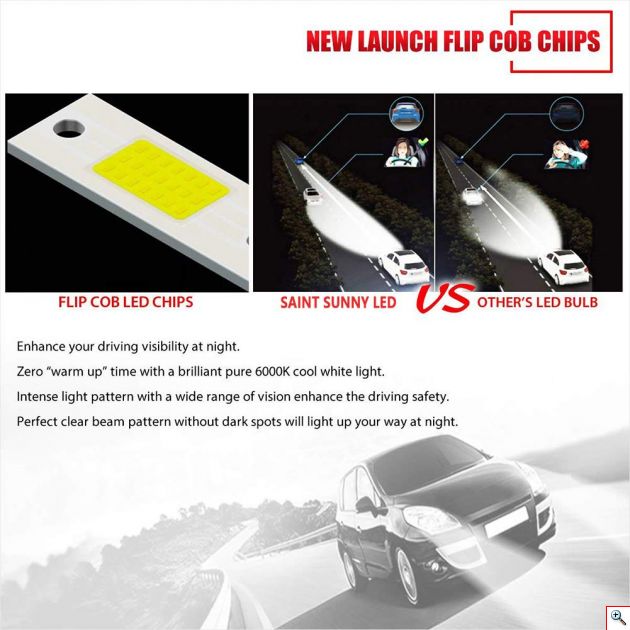 Φώτα - Λαμπτήρες Αυτοκινήτου LED Η4 6500Κ 56W (2x28W) 6400LM (2x3200LM) CAN BUS - Car Led Headlights