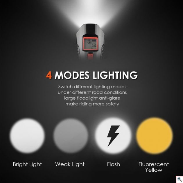 Αδιάβροχη Κόρνα Σειρήνα 150dB - Φώτα Πορείας LED με LCD Οθόνη & Χρονόμετρο, Μετρητής Ταχύτητας & Απόστασης Ποδηλάτου με Πολλές Λειτουργίες