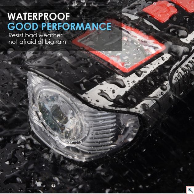 Αδιάβροχη Κόρνα Σειρήνα 150dB - Φώτα Πορείας LED με LCD Οθόνη & Χρονόμετρο, Μετρητής Ταχύτητας & Απόστασης Ποδηλάτου με Πολλές Λειτουργίες