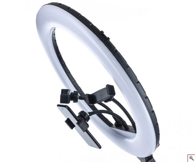 Φωτογραφικό Δαχτυλίδι 3 x Βάσεων Κινητού & Κάμερας - USB Φωτιστικό Ring Lamp Light LED 32cm με 3 Χρώματα Φωτισμού, Dimmer & Τρίποδο