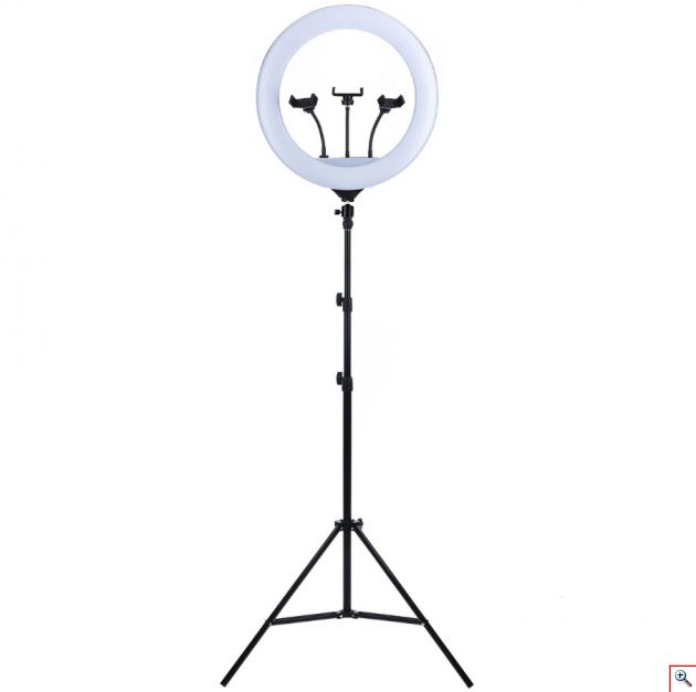 Φωτογραφικό Δαχτυλίδι 3 x Βάσεων Κινητού & Κάμερας - USB Φωτιστικό Ring Lamp Light LED 32cm με 3 Χρώματα Φωτισμού, Dimmer & Τρίποδο