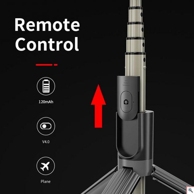 Φορητό Selfie Stick & Τρίποδο Ring Light με Bluetooth Χειριστήριο - Επαναφορτιζόμενο USB Φωτιστικό Φωτογραφικό Δαχτυλίδι με 3 Χρώματα Φωτισμού, Dimmer, Stand & Βάση για Κινητό - Photo Lamp