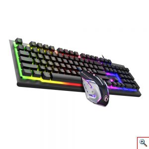 Gaming Σετ Πληκτρολόγιο & Πολυμεσικό Ποντίκι με Φωτισμό RGB LED Ενσύρματα - Gaming Keyboard & Mouse Combo Set iMice KM-900