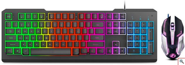 Gaming Σετ Πληκτρολόγιο & Πολυμεσικό Ποντίκι με Φωτισμό RGB LED Ενσύρματα - Gaming Keyboard & Mouse Combo Set iMice KM-900