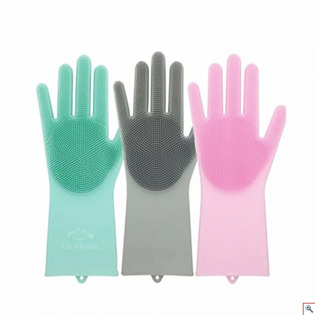 Γάντια - Σφουγγάρι Magic Hands Πιάτων Κουζίνας Σιλικόνης - Πολυχρηστικά Γάντια Καθαρισμού Επιφανειών, Κατοικίδιου, Αυτοκινήτου & Επιφανειών