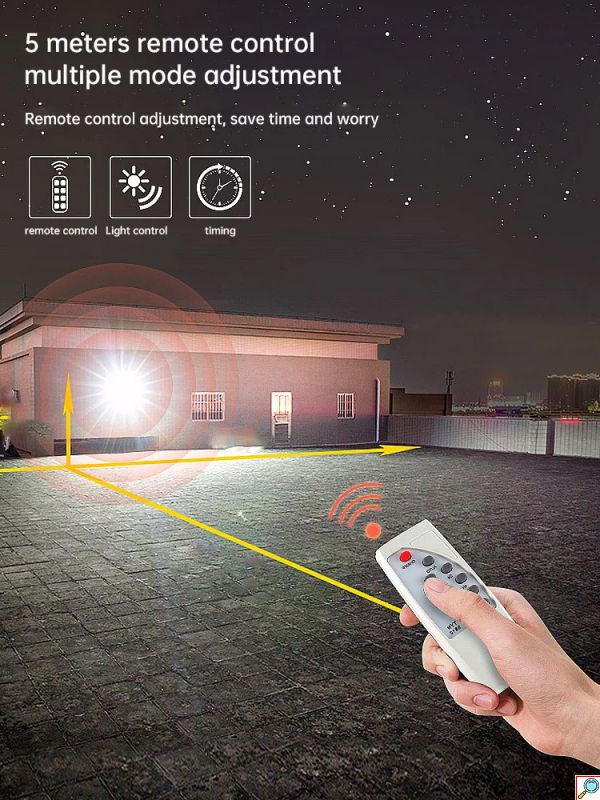 Επιτοίχιος Αδιάβροχος Ηλιακός Προβολέας 25W 36 LED με Τηλεχειριστήριο