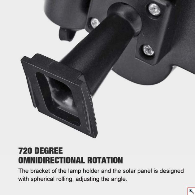 Επιτοίχιος Ηλιακός Προβολέας 120 COB LED με Ανιχνευτή Κίνησης, Φωτοκύτταρο & Πάνελ Φόρτισης - Ψυχρού Φωτισμού - Solar Panel Led Light w/ Motion Sensor