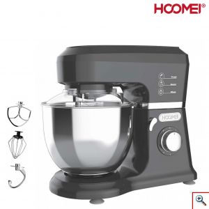 Hoomei® Επαγγελματικό Μίξερ 800W με Κάδο 4.5L - 6 Ταχύτητες - Λειτουργία Παλμού & 3 Εξαρτήματα Ζυμώματος HM-6880B