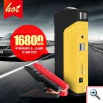 Σετ SOS Jump Starter & Κομπρεσέρ Αυτοκινήτου - 16800mAh Εκκινητής Power Bank USB & Τρόμπα Αέρος με LED Φακό Αστυνομίας & Κόφτη Ζώνης - Φορτίζει από Κινητό μέχρι Αυτοκίνητο