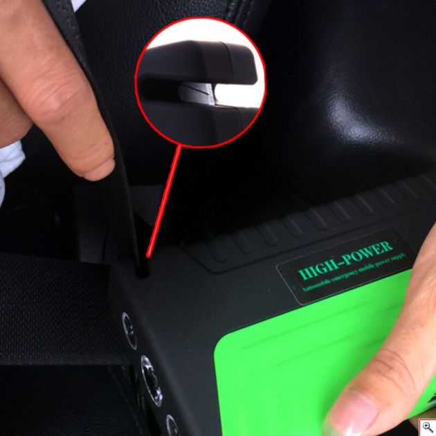 SOS Εργαλείο Εκκινητής Μπαταρίας Αυτοκινήτου & Power Bank 2 x 5V USB ,12,16,19V με Φακό LED, Κόφτη Ζώνης, Ακίδα Θραύσης Τζαμιού - Jump Starter - Φορτίζει από Κινητό μέχρι και Αυτοκίνητο