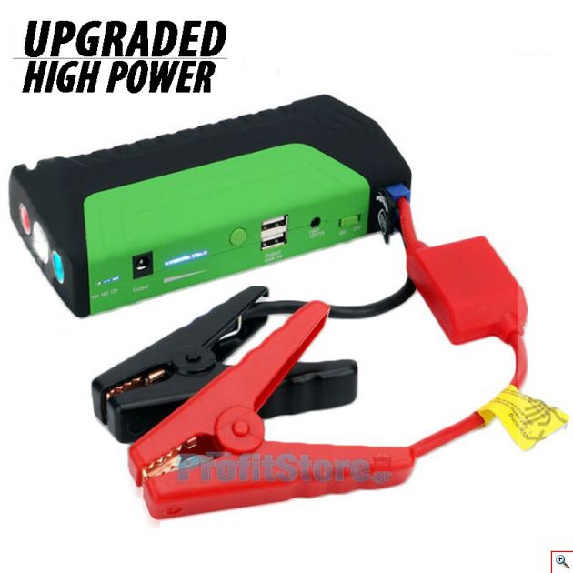 SOS Εργαλείο Εκκινητής Μπαταρίας Αυτοκινήτου & Power Bank 2 x 5V USB ,12,16,19V με Φακό LED, Κόφτη Ζώνης, Ακίδα Θραύσης Τζαμιού - Jump Starter - Φορτίζει από Κινητό μέχρι και Αυτοκίνητο