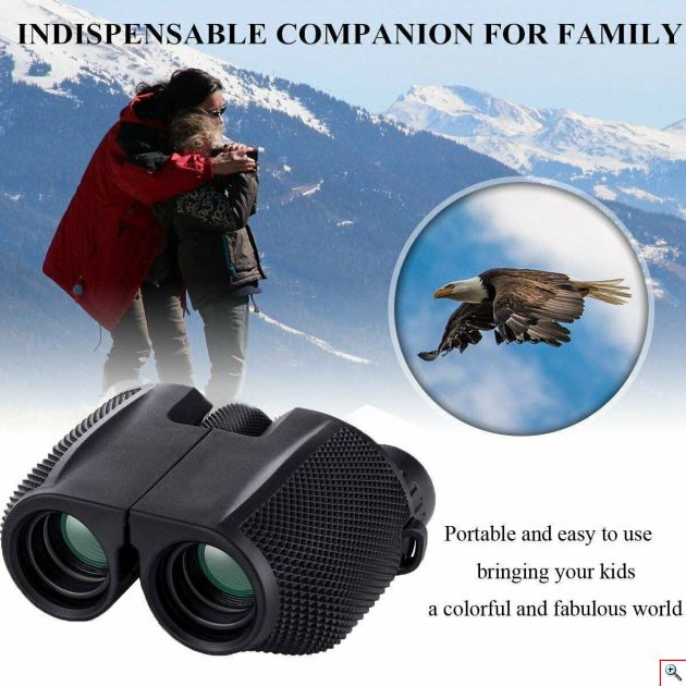 Compact Αδιάβροχα Κιάλια Near Focus BAK4 Wide Angle 10x25 Υψηλής Φωτεινότητας με Ρύθμιση Μυωπίας