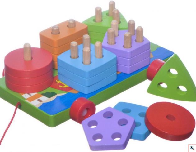 Ξύλινο Ρυμουλκούμενο Εκπαιδευτικό Παιχνίδι