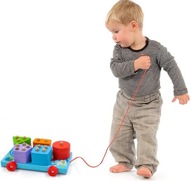 Ξύλινο Ρυμουλκούμενο Εκπαιδευτικό Παιχνίδι