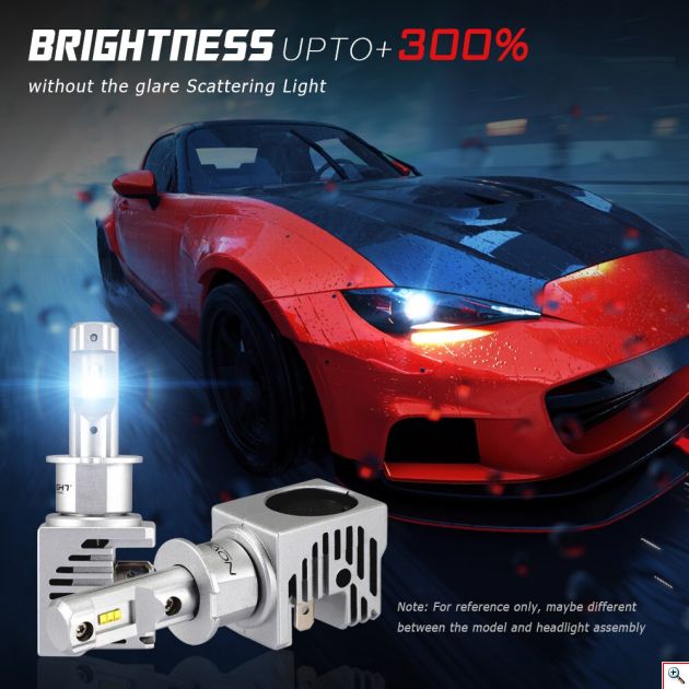 Compact LED Λάμπες Αυτοκινήτου Novsight H7 60W 10000Lm 6000K - Car LED Headlights