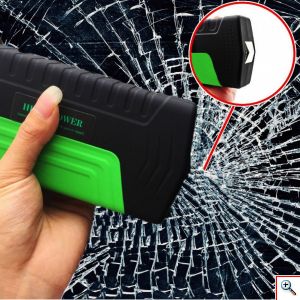 Μίνι Πολυεργαλείο Εκκινητής Μπαταρίας Οχημάτων Ύπερ-Υψηλής Ισχύος - Power Bank 68800mAh με Φακό LED & Κόφτη Ζώνης & Ακίδα Θραύσης Κρυστάλλων TM15