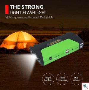 Μίνι Πολυεργαλείο Εκκινητής Μπαταρίας Οχημάτων Ύπερ-Υψηλής Ισχύος - Power Bank 68800mAh με Φακό LED & Κόφτη Ζώνης & Ακίδα Θραύσης Κρυστάλλων TM15