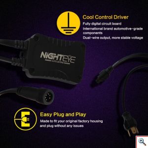 2x Nighteye® Φώτα Πορείας LED H4 80W 6500K N1 A393 12000Lm