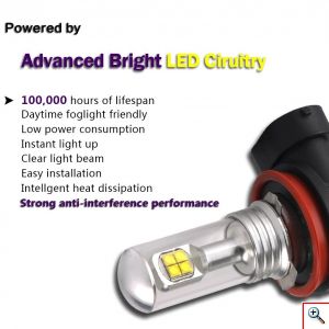 2x Nighteye LED Φώτα Πορείας H11 80W 3000Lm 6000K A334 - A18