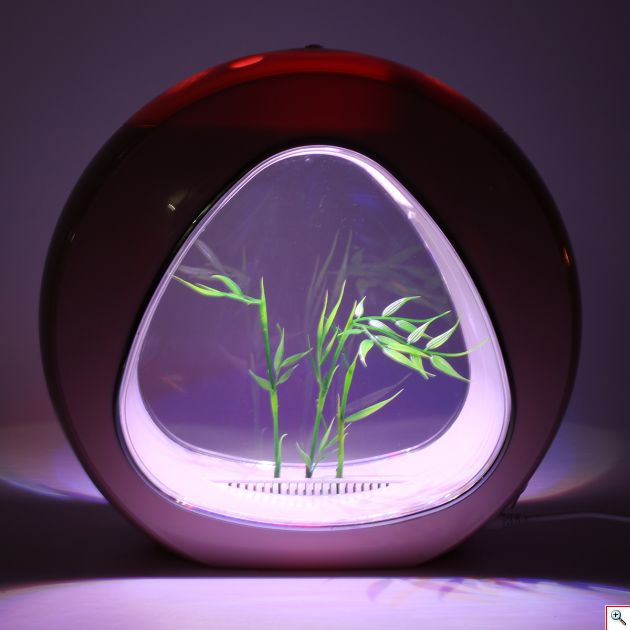 Mini Ενυδρείο - Δύο όψεων με Φωτισμό LED, Αντλία Νερού και Φίλτρο, Nobleza Ρόζ 30040
