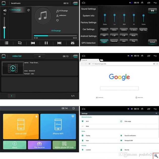 Multimedia Android Οθόνη Αφής με GPS, Wifi, Bluetooth Handsfree 1080p 7
