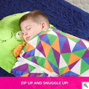 FluffyNap Λούτρινος Παιδικός Υπνόσακος που γίνεται Μαξιλάρι - Αρκουδάκι Κουβέρτα Ρόμπα Μπουρνούζι Fluffylove Happy Nappers