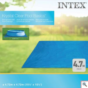 Intex® Προστατευτικό Πάτωμα - Χαλάκι 472x472cm για Πισίνα ή Φουσκωτή Πισίνα - Pool Ground Cloth Mat
