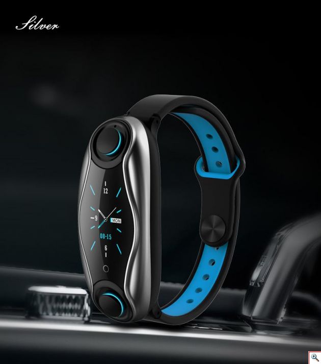 Αδιάβροχο Ρολόι SmartWatch & Ακουστικά Bluetooth Ασύρματα 2 σε 1 TalkBand Activity Tracker με Μέτρηση Καρδιακών Παλμών, Πίεσης & Οξυγόνου Αίματος, Βημάτων, Ποιότητας Ύπνου