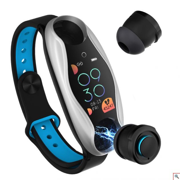 Αδιάβροχο Ρολόι SmartWatch & Ακουστικά Bluetooth Ασύρματα 2 σε 1 TalkBand Activity Tracker με Μέτρηση Καρδιακών Παλμών, Πίεσης & Οξυγόνου Αίματος, Βημάτων, Ποιότητας Ύπνου