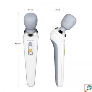 Φορητή Επαναφορτιζόμενη Συσκευή Παλμικού Μασάζ Multifunctional Vibration Kneading and Beating ST-806 - Wireless Wand Massager Λευκού χρώματος