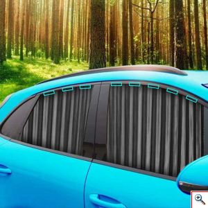 4x Πλευρικά Αντηλιακά Κουρτινάκια - Σκίαστρα Παραθύρων Αυτοκινήτου Μαγνητικά & Πολύ Ευέλικτα για Εύκολη Εγκατάσταση