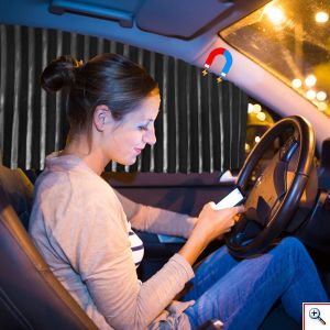 4x Πλευρικά Αντηλιακά Κουρτινάκια - Σκίαστρα Παραθύρων Αυτοκινήτου Μαγνητικά & Πολύ Ευέλικτα για Εύκολη Εγκατάσταση