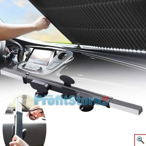 Universal Συρόμενο Σκίαστρο - Ηλιακή Προστασία Αυτοκινήτου (Κουρτίνα) που Κόβεται 145cm Windshield