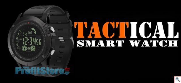 Tactical Watch Αδιάβροχο Sport Smartwatch LCD Ρολόι Bluetooth με Βηματομετρητή & Θερμιδομετρητή