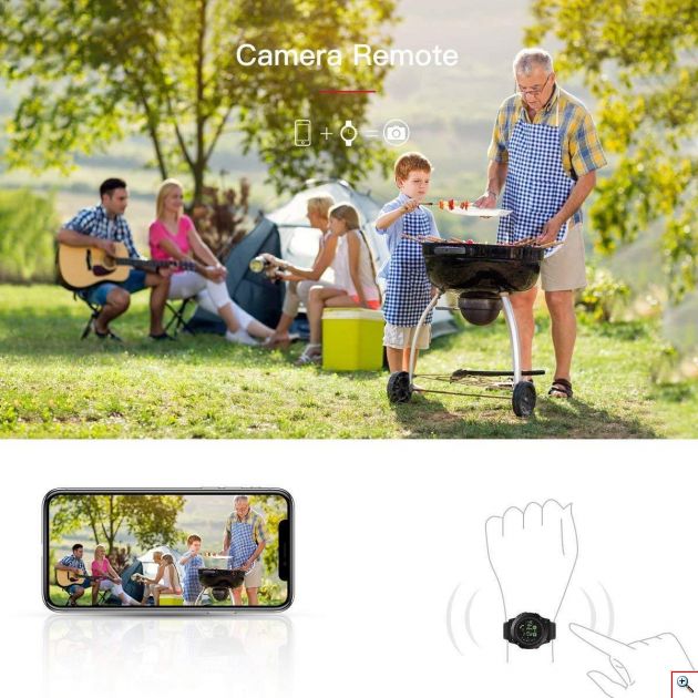 Tactical Watch Αδιάβροχο Sport Smartwatch LCD Ρολόι Bluetooth με Βηματομετρητή & Θερμιδομετρητή