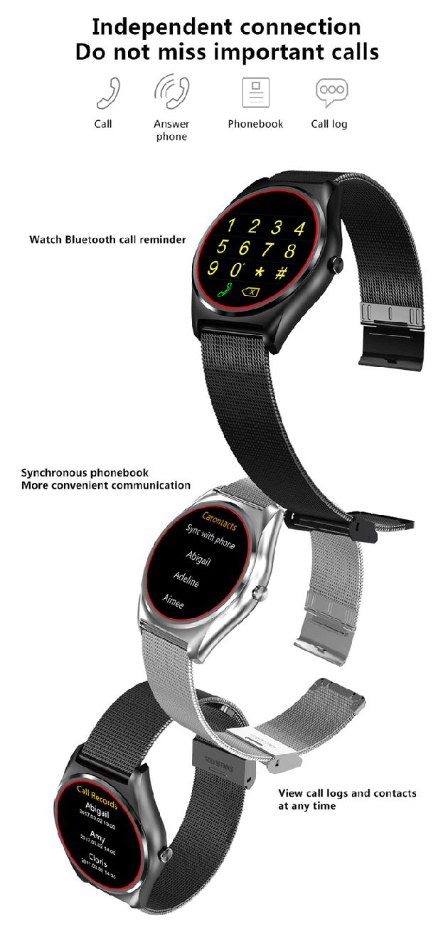 Αδιάβροχο Smart Watch & Fitness Tracker Ρολόι NewWear® Handsfree με Παλμογράφο, Μέτρηση Βημάτων & Ύπνου, Μαγνητική Φόρτιση & Ειδοποιήσεις Κινητού με Ελληνικά