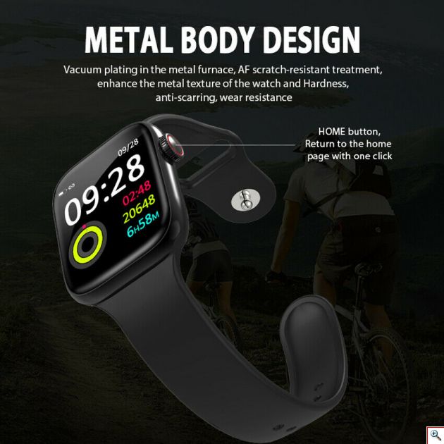 Αδιάβροχο Αθλητικό Ρολόι Αφής με Καρδιομετρητή, Πιεσόμετρο, Οξύμετρο, Μέτρηση Βημάτων & Ποιότητας Ύπνου - Activity Tracker Smart Watch