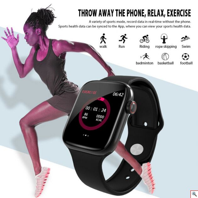 Αδιάβροχο Αθλητικό Ρολόι Αφής με Καρδιομετρητή, Πιεσόμετρο, Οξύμετρο, Μέτρηση Βημάτων & Ποιότητας Ύπνου - Activity Tracker Smart Watch