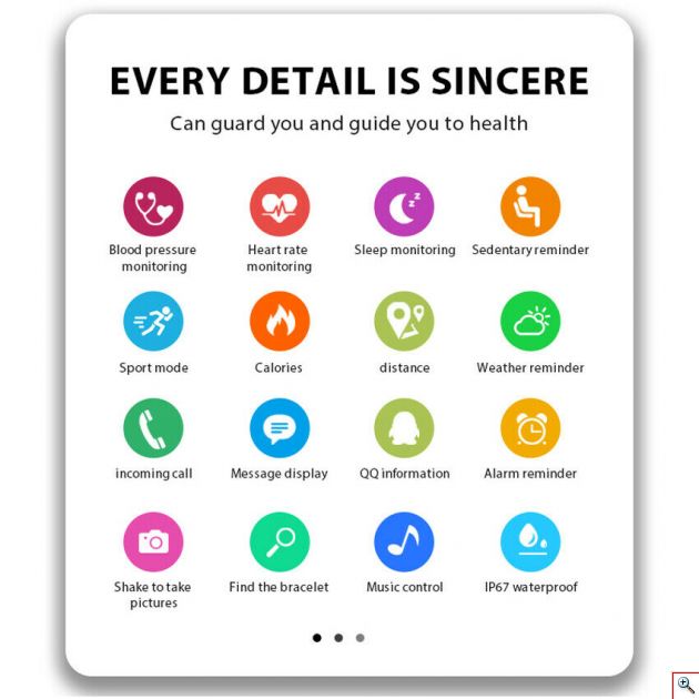 Αδιάβροχο Αθλητικό Ρολόι Αφής με Καρδιομετρητή, Πιεσόμετρο, Οξύμετρο, Μέτρηση Βημάτων & Ποιότητας Ύπνου - Activity Tracker Smart Watch