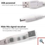 Κιτ Κρυφού Φωτισμού Τηλεόρασης που Αλλάζει με τον Ήχο / Μουσική 2μ USB - Αυτοκόλλητη Ταινία Διακόσμησης 5050 SMD LED RGB με Τηλεχειριστήριο 3V Φωτορυθμικό