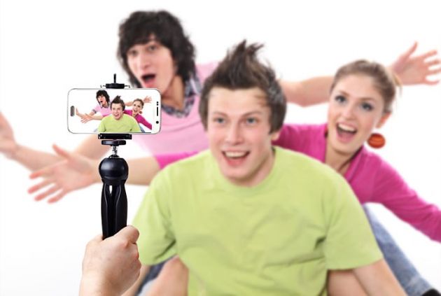 Μίνι Τρίποδο 360° Selfiestick, Grip για Κινητά, Φωτογραφική Μηχανή, Action Camera - Rotatable Pocket Tripod